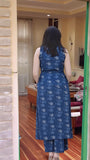 Gosriki Women'S Rayon Viscose Printed A-Line Kurta With Pant (Aashvi Blue-Gs_M_Blue_Medium),Blue,,B0F92G88JY