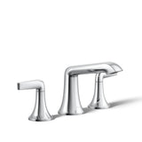 Kohler K-22020-4-CP Kohler K-22020-4 Tempered 1.2 GPM Widespread Bathroom Faucet with UltraGlide and Pop-Up Drain Assembly