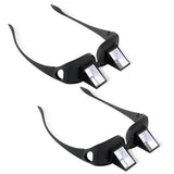 Frienda 2 Pieces Lazy Spectacles Horizontal Glasses Bed Prism Glasses High Definition Glasses for Reading in Bed Man Woman(Large