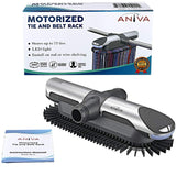 Aniva Motorized Tie Rack Closet Organizer with LED Lights Includes J Hooks for Wired Shelving Stores Up to 72 Ties & 8 Belts, Op