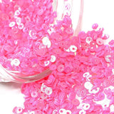 The Design Cart Pink 1 Hole Plastic Sequins Ntc1104041, 100 Grams, 5 mm Sequins for Embroidery Work, Jewellery Making, Designing