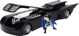 DC Comics 1:24 Batman Animated Series Batmobile Diecast Car with 2.75 Batman Figure, Toys for Kids and Adults,Black