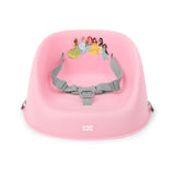 Disney Princess My Spot Easy-Clean Baby Booster Feeding Chair, 3-Point Harness, Washable Removable Straps, Pink. by Bright Start
