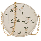 Adisa Women Girls Round Embroided Sling Bag (Off White),Off White,,B09N2GRH56