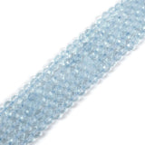 Blue Topaz 3mm Faceted Gemstone Round Loose Beads Strand 15.5-16 DIY Jewelry Making