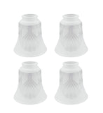 Aspen Creative 23060-4A Transitional Clear & Sandblasted Bell Shape Ceiling Fan Glass Shade.2-1/8Fitter.Size:4-5/8D x 4-7/8H.4Pc