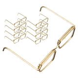 SEWOART Mini Glasses Toys - 10Pcs Doll Glasses Set Round Metal Frame Golden Steel Doll Accessories for Dress up and Photography
