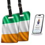 [Pack 2] Tag8 Ireland Flag Smart Luggage Tag |Trendy Luggage Tag Id Identification | Suitcase Tag | Fashionable Digital Name Tag
