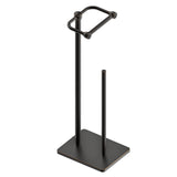 RUACQ Toilet Paper Holder Stand, Bathroom Toilet Paper roll Holder Free Standing with Storage for 4 Rolls, Post Pivoting Design,