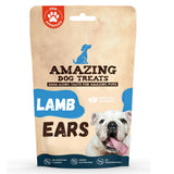 Amazing Dog Treats - Lamb Ears (25 Pcs/Pack)- Natural Dog Chews -Rawhide Alternative - Premium Choice Cut Lamb Ear Dog Bones