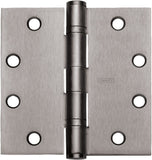 Stanley Security FBB179426D 4 x 4 Steel Full Mortise Ball Bearing Standard Weight Square Corner Hinge # 068261 Satin Chrome Fi