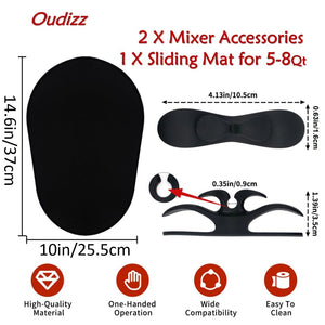 Mixer Mover Sliding Mats for Kitchen aid Stand Mixer With 2 Mixer Accessories Slider Mat Pad Kitchen Appliance Slide Mats Pads C