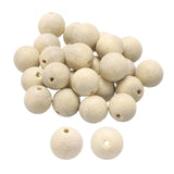 HARFINGTON 100pcs Natural Wooden Beads 8mm Aromatic Wood Round Polished Loose Bead Smooth Spacer Balls Beading for Jewelry Makin