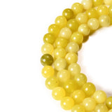 Asingeloo 8mm Natural Lemon Jade Beads for Jewelry Making Round Loose Gemstone Bead for DIY Jewelry Healing Power Beads 15inch a