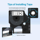 Label Maker Tape for DYMO D1 Labels Tape 45013 S0720530 Refill, Compatible Label Tape Replacement, Black on White, 1/2 inch x 23
