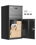 VEVOR Package Delivery Boxes for Outside, 38.6 in Mailbox for Parcel with Lock, Galvanized Steel Package Drop Box with Anti-Thef