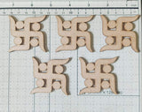 SIDDHANT Arts SACO 046 Symbol SWASTIK (5PCS) Plain MDF Blanks Cutouts for DIY, Artwork, Decoupage, Mix Media. Scrapbook, Craft e