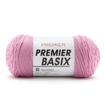 Premier Yarns Basix, Solid Worsted Yarn, Made of Acrylic, Ideal Yarn for Crocheting and Knitting, Pale Orchid, 359 Yards
