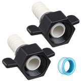 Dreyoo 1/2 Inch x 14 NPT Barb Elbow and Straight Swivel Adapter RV Water Pump Fittings with Thread Seal Tape, Female Threaded Pe
