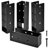 4 Pcs Upgraded Concealed Beam Hangers, 2x6 Outdoor Concealed Flange, Q235B Steel Frame Bracket, Railing Bracket for Beam, Swing,