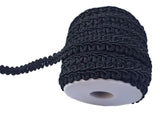 1/2 Inch Gimp Braid Trim 15 Yards for Upholstery Costume DIY Crafts(Black 1011)