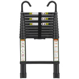 Telescopic Ladder, 10.5FT RIKADE Aluminum Telescoping Ladder with Non-Slip Feet and Stable Hook, Portable Extension Ladder for H