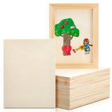 Kathfly 12 Pcs 5 x 7'' Wood Panel Boards, Unfinished Wood Canvas Panels for Painting Crafts DIY Drawing Pouring Art Projects