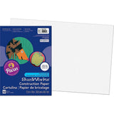 SunWorks Construction Paper, 12 x 18, White, Pack Of 50