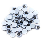 Creative Arts by Charles Leonard Wiggle Eyes, Round, 7mm, Black, 50/Bag (64507)