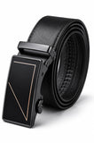 T Trendy Mart MenS Auto Lock Belt With Elegant Design | Premium Vegan Leather | Adjustable Ratchet Belt | No Hole Design | Perfe