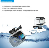 Husiway Action Camera Accessories Kit for Gopro Hero 8 Black Waterproof Housing Silicone Case Glass Screen Protector are Compati