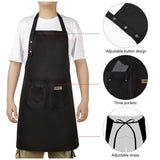 Hongsome Artist Apron,Paint Garden Pottery Teacher Painting Aprons for Adults Women 3 Pockets, Adjustable Bib Apron for Art Gard
