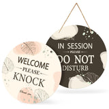 In Session Door Sign for Therapists Wooden Please Do Not Disturb Sign for Office Therapy Clinic Double Sided Please Knock Hangin