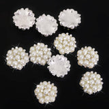 ATORSE Elegant Crystal Rhinestone Pearl Buttons for Garment Bags Headband Gift Wrapping Decor 22Mm Pack of 10Pcs