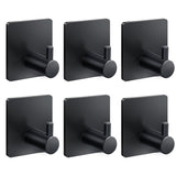 xdgeLoad Adhesive Towel Hooks for Bathroom, Adhesive Heavy Duty Towel Hooks 6 Pack,Towel Holders for Hanging/Bathroom/Kitchen/Ro