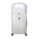 MiaMily Kids Ride-On Carry-On Suitcase with Foldable Seat, Safety Belt, TSA Lock, 4 Double Spinner Wheels, Hard Shell Cabin Lugg