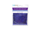 Multicraft Imports Glass Seed Beads, Silverlined, 60g, Capri Blue
