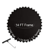 Ketofa 14 ft Trampoline Replacement Mat, Fits 5.5 Spring 72 V-Hooks Round Trampoline Frame,150 Premium Trampoline Mat (Excluding
