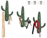 Comfify Green Cactus Double Hooks Set of 3 - Cast Iron - Southwest Decor