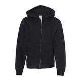 Independent Trading Co. Youth Midweight Full-Zip Hooded Sweatshirt - Black, M
