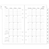 2026 Monthly Planner Refill, A6 Small Size Planner Inserts for 6 Ring, 3.8x6.8, Jan. 2026 - Dec. 2026, 12 Monthly Calendars with