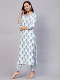 Gosriki Women'S Cotton Blend Printed Straight Kurta With Pant (Dhara White-Gs_S_White_Small),White,,B0C2PHQ8LT