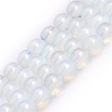 10mm White Opalite Beads Round Gemstone Loose Beads for Jewelry Making 15(36-38pcs/strand)