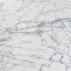 Bianco Collection Cherie 15 Marble End Table In White And Walnut
