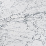 Bianco Collection Cherie 15 Marble End Table In White And Walnut