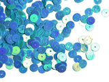 The Design Cart 6 mm Dull Blue Opaque Circular Plastic Sequins Sitara for Embroidery, Embellishing Handbags, Apparels, Art Craft