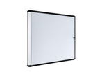Mvi Magnetic Porcelain Dry-Erase Enclosed Board Cabinet, Glass Swing Door, 28 X 38.7, Aluminum Frame