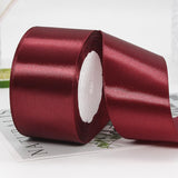 YYCRAFT Burgundy Solid Satin Ribbon 2 Inch,50 Yards Craft Fabric Ribbon for Gift Wrapping Floral Bouquets Wedding Party Decorati