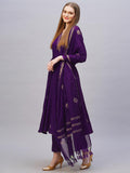Anni Designer Women'S Rayon Blend Anarkali Printed Kurta With Pant & Dupatta (Berlin Begani-Nb_S_Begani_Small),Begani,S,,,