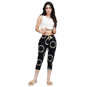 Trylo Cotton Fabric Relaxed Fit Printed Capri-7062 - L,Printed,,B0D8GY2B1B